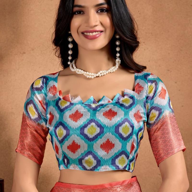 Product Name: Artistic Digital Printed Soft Silk Blend Saree