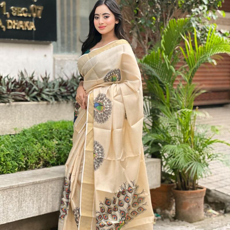 Soft Gold Banarasi Tissue Saree collection