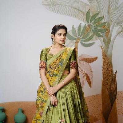 Premium Cotton Kalamkari Prient Lehenga Choli Collection