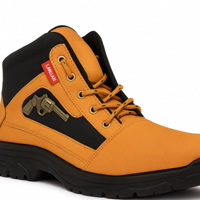 WUGO::Latest Fabulous Men’s Tan Gun Boots | Premium Faux Leather Ankle Boots | Comfortable Slip-On Footwear for Men's & Boys