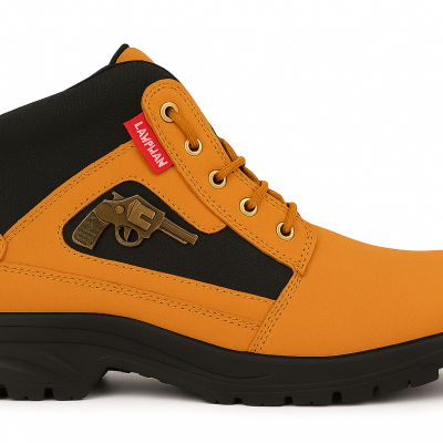 WUGO::Latest Fabulous Men’s Tan Gun Boots | Premium Faux Leather Ankle Boots | Comfortable Slip-On Footwear for Men's & Boys