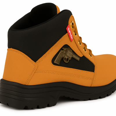 WUGO::Latest Fabulous Men’s Tan Gun Boots | Premium Faux Leather Ankle Boots | Comfortable Slip-On Footwear for Men's & Boys