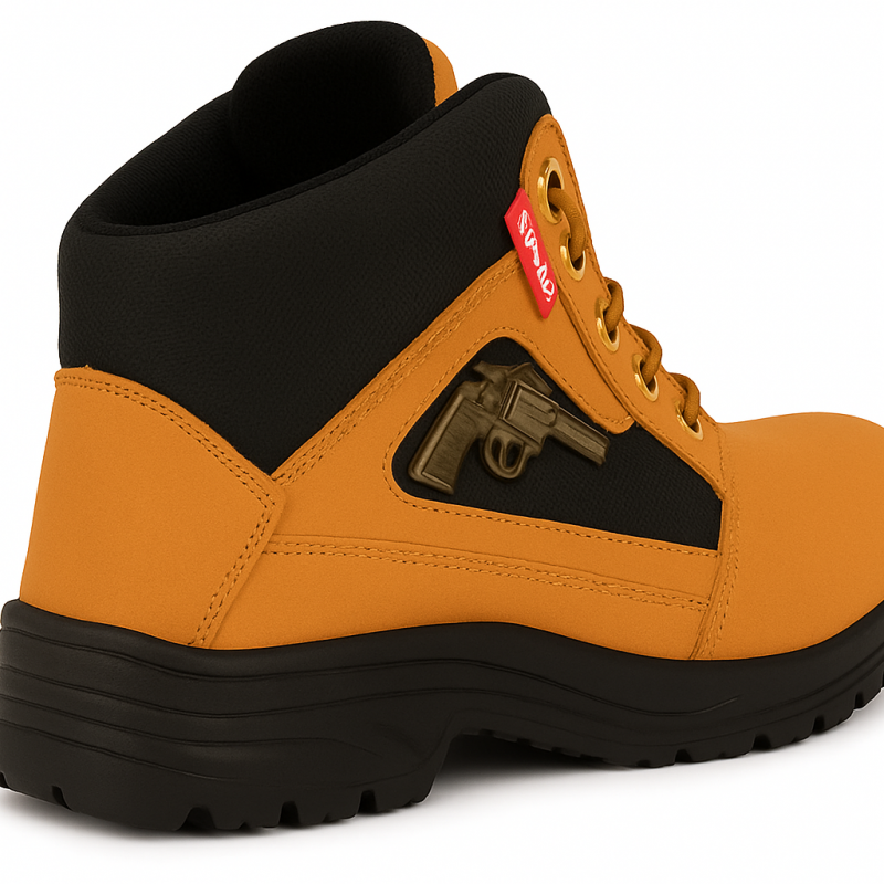 WUGO::Latest Fabulous Men’s Tan Gun Boots | Premium Faux Leather Ankle Boots | Comfortable Slip-On Footwear for Men's & Boys