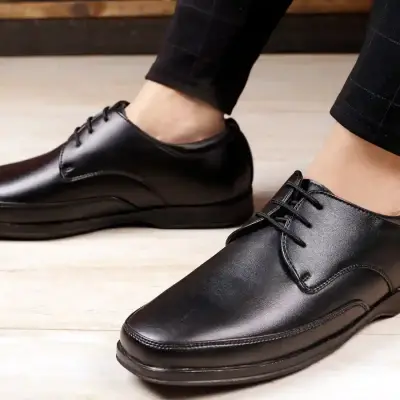 WUGO::Latest Trendy Men Formal Shoes |Black Derby Shoes| Office Shoes For Men's & Boys - Black Size 44 LACE05