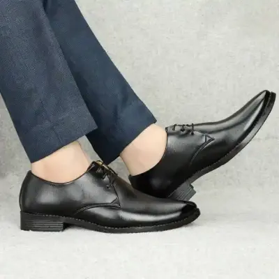 WUGO::Latest Trendy Men Formal Shoes |Black Derby Shoes| Office Shoes For Men's & Boys - Black Size 40 LACE02