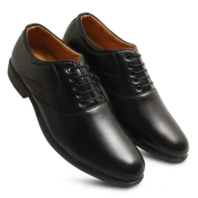 WUGO::Latest Stylish Men Formal Shoes|Black Derby Shoes|Office Shoes For Men's & Boys - Black Size 41 LACE09