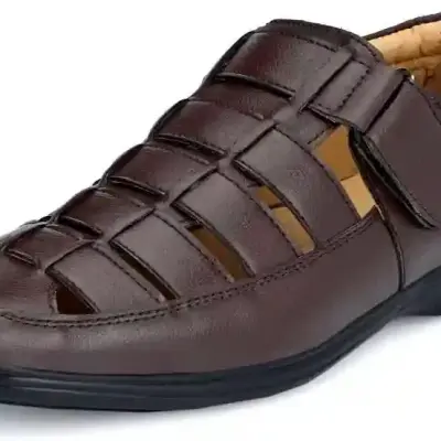 WUGO::Latest Fabulous Men Sandals|Roman Sandals/Outdoor Sandal For Men's & Boys-103-Sandal-BRN Size - 44
