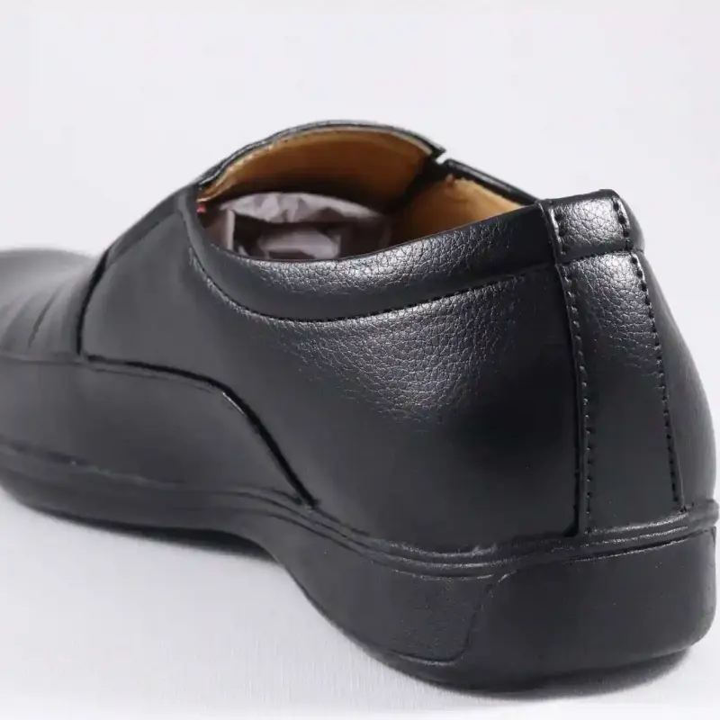 WUGO::Latest Trendy Men Formal Shoes|Black Moccasin Shoes|Office Shoes For Men's & Boys-MOCCASIN02-BLK Size 42