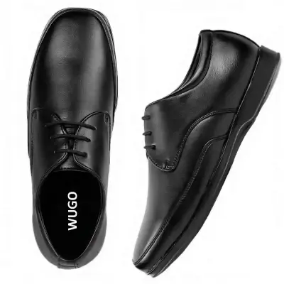 WUGO::Latest Trendy Men Formal Shoes |Black Derby Shoes| Office Shoes For Men's & Boys - Black Size 44 LACE05