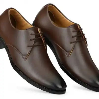 WUGO::Latest Trendy Men Formal Shoes| Brown Derby Shoes| Office Shoes For Men's & Boys - Brown Size 41 LACE03