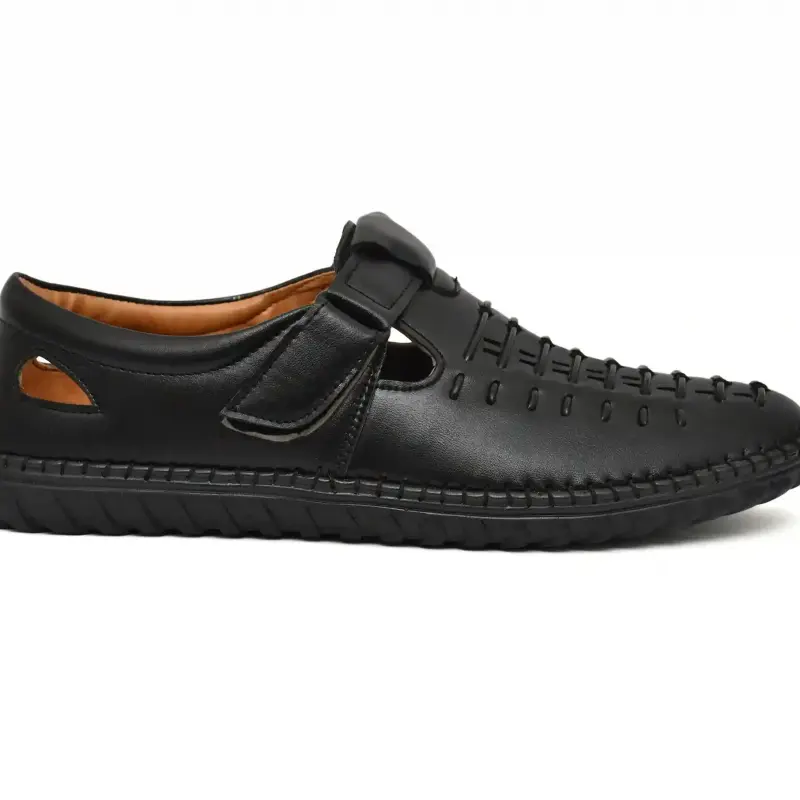 WUGO::Latest Fabulous Men Sandals|Roman Sandals/Outdoor Sandal For Men's & Boys-101-Sandal-BLK- Size- 43