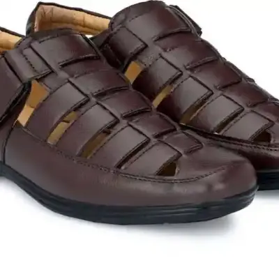 WUGO::Latest Fabulous Men Sandals|Roman Sandals/Outdoor Sandal For Men's & Boys-103-Sandal-BRN Size - 44