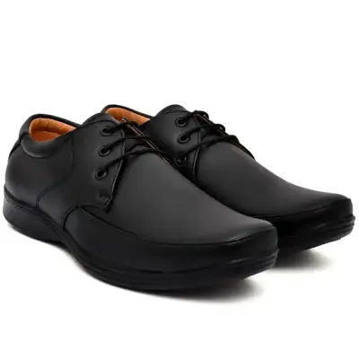 WUGO::Latest Fashionable Men Formal Shoes|Black Derby Shoes|Office Shoes For Men's & Boys - Black Size 42  LACE01