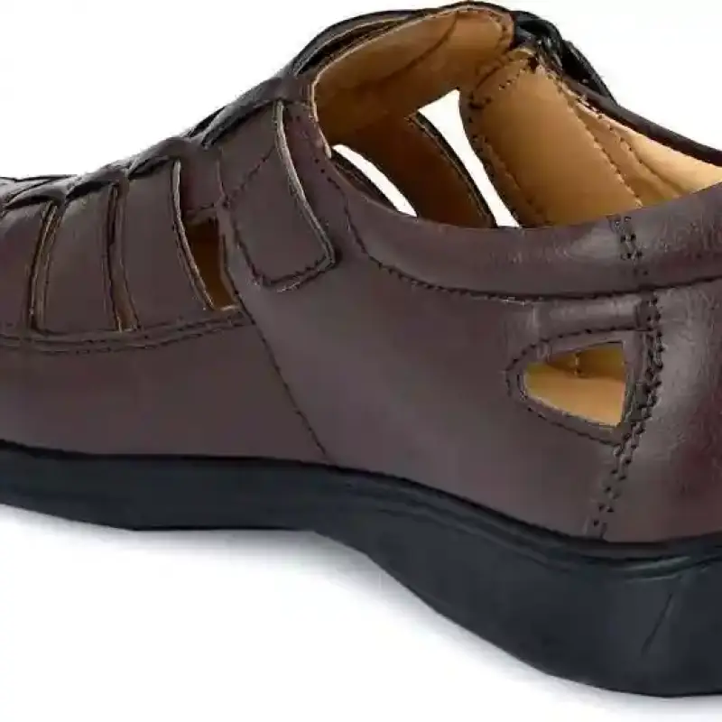 WUGO::Latest Fabulous Men Sandals|Roman Sandals/Outdoor Sandal For Men's & Boys-103-Sandal-BRN Size - 44