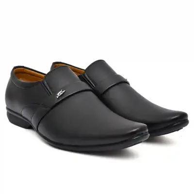 WUGO::Latest Trendy Men Formal Shoes|Black Moccasin Shoes|Office Shoes For Men's & Boys- Size 43 MOCCASIN07-BLK