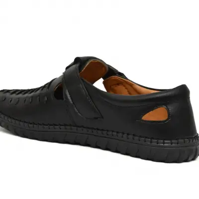WUGO::Latest Fabulous Men Sandals|Roman Sandals/Outdoor Sandal For Men's & Boys-101-Sandal-BLK- Size- 43