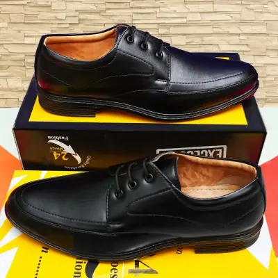 WUGO::Latest Stylish Men Formal Shoes|Black Derby Shoes|Office Shoes For Men's & Boys - Black Size 40 LACE10