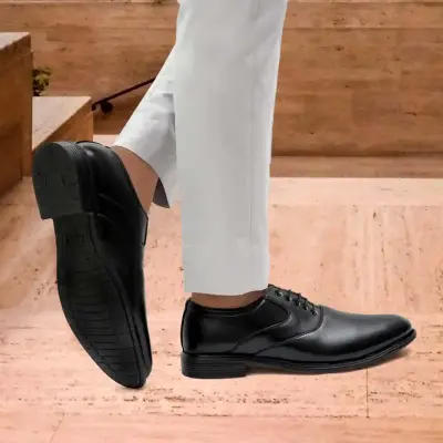 WUGO::Latest Stylish Men Formal Shoes|Black Derby Shoes|Office Shoes For Men's & Boys - Black Size 42 LACE09
