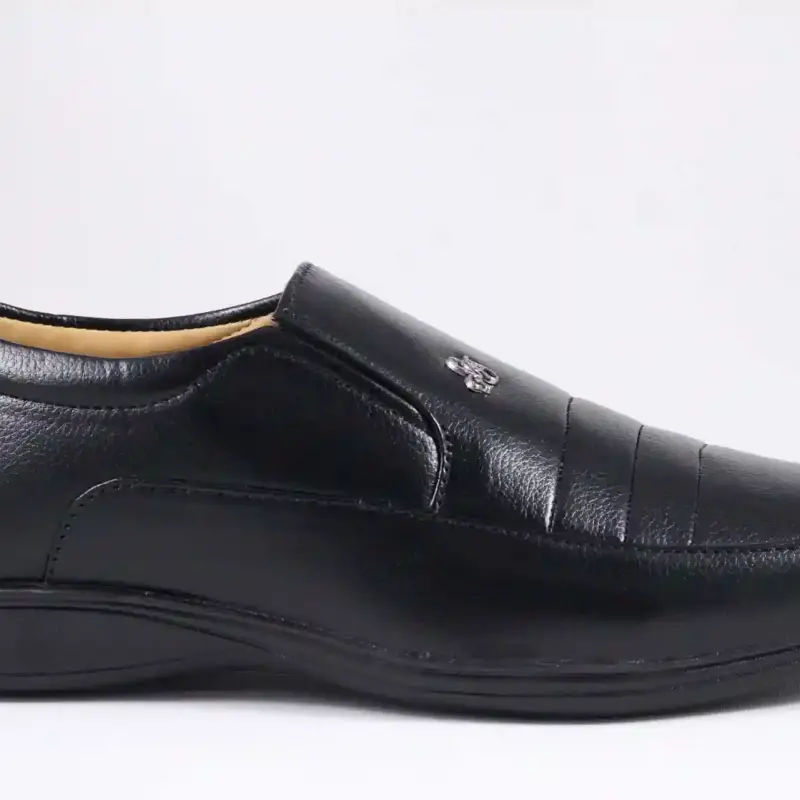 WUGO::Latest Trendy Men Formal Shoes|Black Moccasin Shoes|Office Shoes For Men's & Boys-MOCCASIN02-BLK Size 42