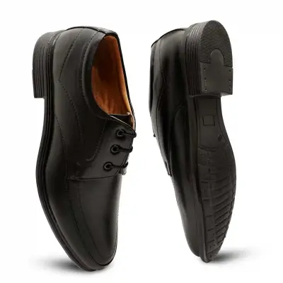 WUGO::Latest Stylish Men Formal Shoes|Black Derby Shoes|Office Shoes For Men's & Boys - Black Size 40 LACE10