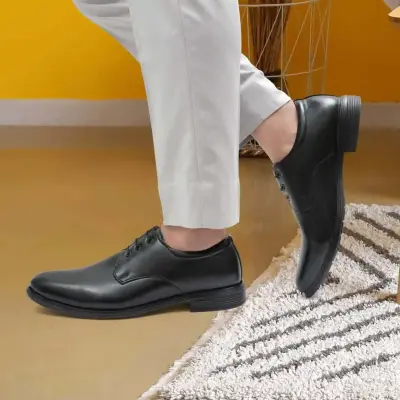 WUGO::Latest Stylish Men Formal Shoes|Black Derby Shoes|Office Shoes For Men's & Boys - Black Size 43 LACE11