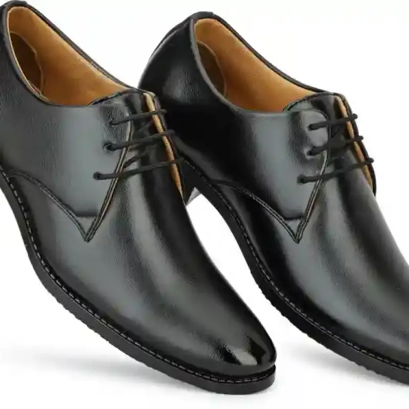 WUGO::Latest Trendy Men Formal Shoes |Black Derby Shoes| Office Shoes For Men's & Boys - Black Size 44  LACE02
