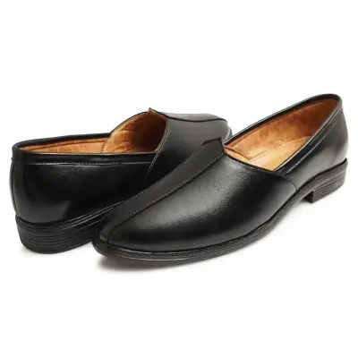 WUGO::Latest Stylish Men Nagra Shoes|Nagra Juttis/Rajsthani Juttis For Men's & Boys- Size 40 MOC-NAGRA-BLK