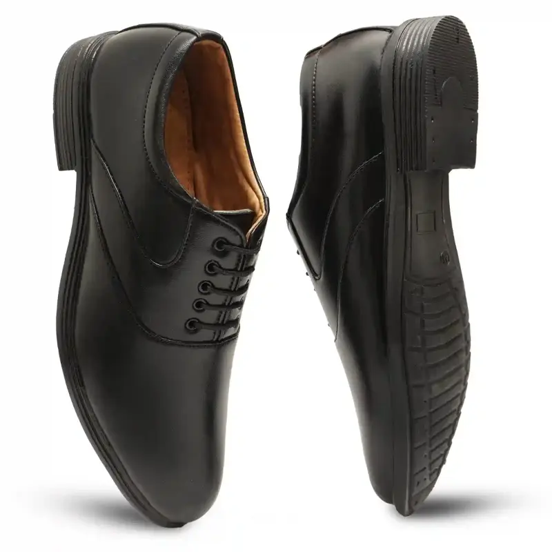 WUGO::Latest Stylish Men Formal Shoes|Black Derby Shoes|Office Shoes For Men's & Boys - Black Size 42 LACE09