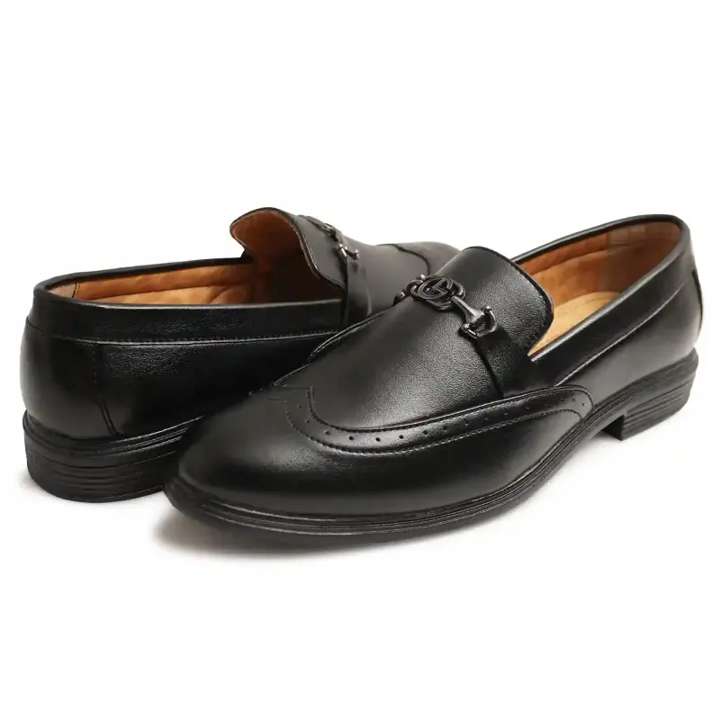 WUGO::Latest Trendy Men Formal Shoes|Black Moccasin Shoes|Office Shoes For Men's & Boys- Size 40 MOCCASIN09-BLK