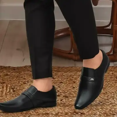 WUGO::Latest Trendy Men Formal Shoes|Black Moccasin Shoes|Office Shoes For Men's & Boys- Size 43 MOCCASIN07-BLK
