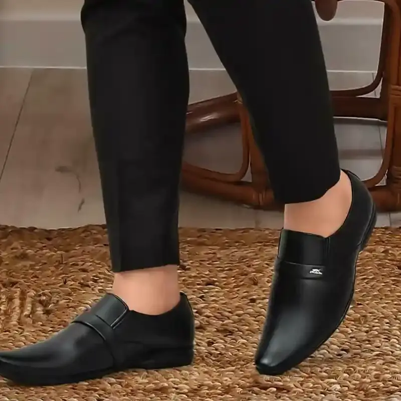 WUGO::Latest Trendy Men Formal Shoes|Black Moccasin Shoes|Office Shoes For Men's & Boys- Size 44 MOCCASIN07-BLK