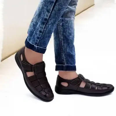 WUGO::Latest Fabulous Men Sandals|Roman Sandals/Outdoor Sandal For Men's & Boys-103-Sandal-BRN Size - 44