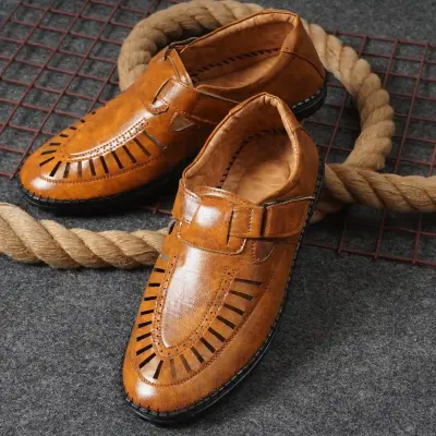 WUGO::Latest Fabulous Men Sandals | Roman Sandals/Outdoor Sandal For Men's & Boys-105-Sandal-TAN Size 40